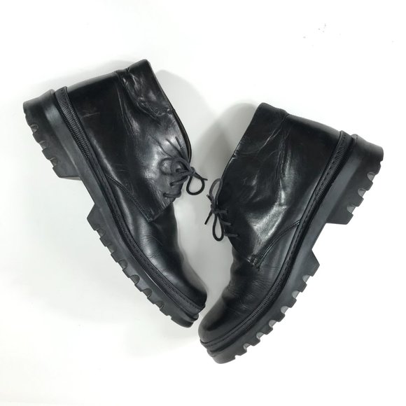 To Boot New York Ankle Boots Mens 7.5 M Black Leather Chukka Lace Up Grunge main image 6